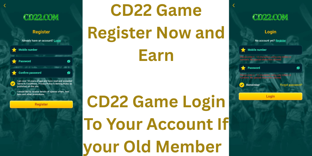 How to Create a CD22 Game Account cd222.pk